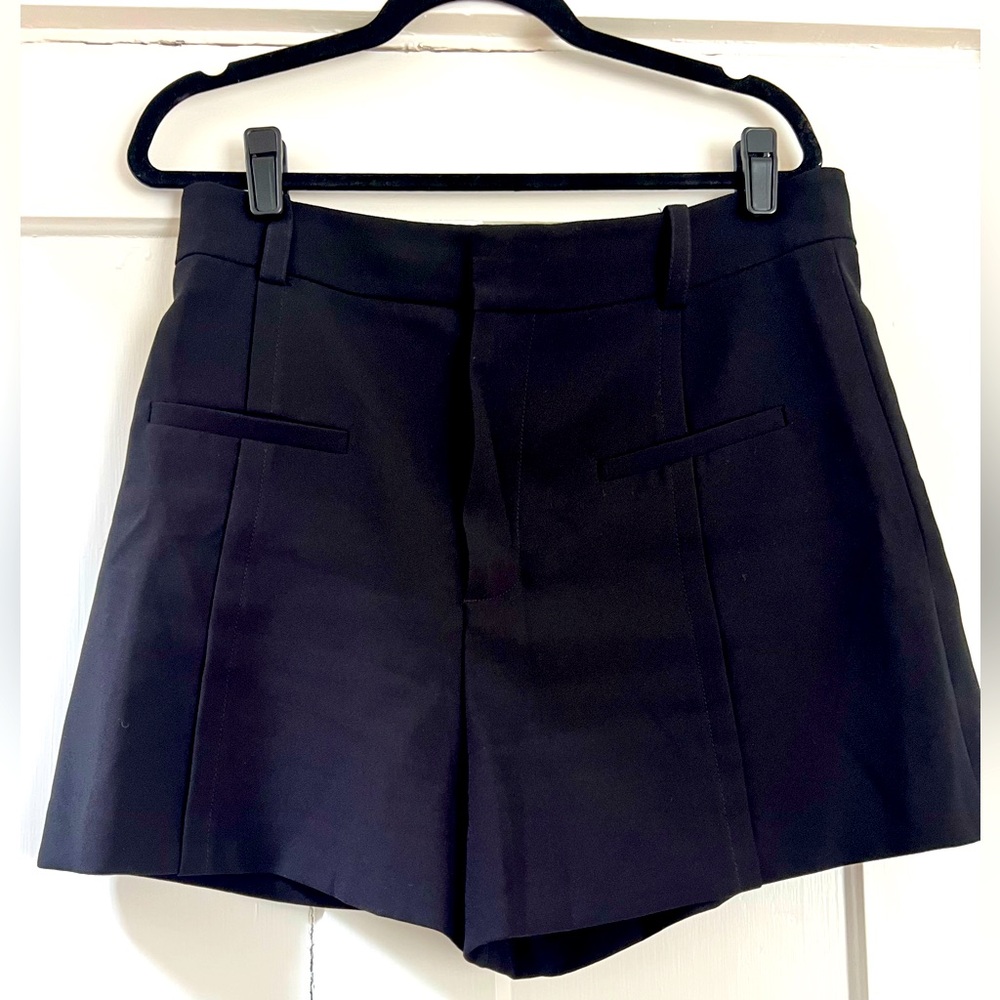 Zara Black High Waist Tailored Shorts
